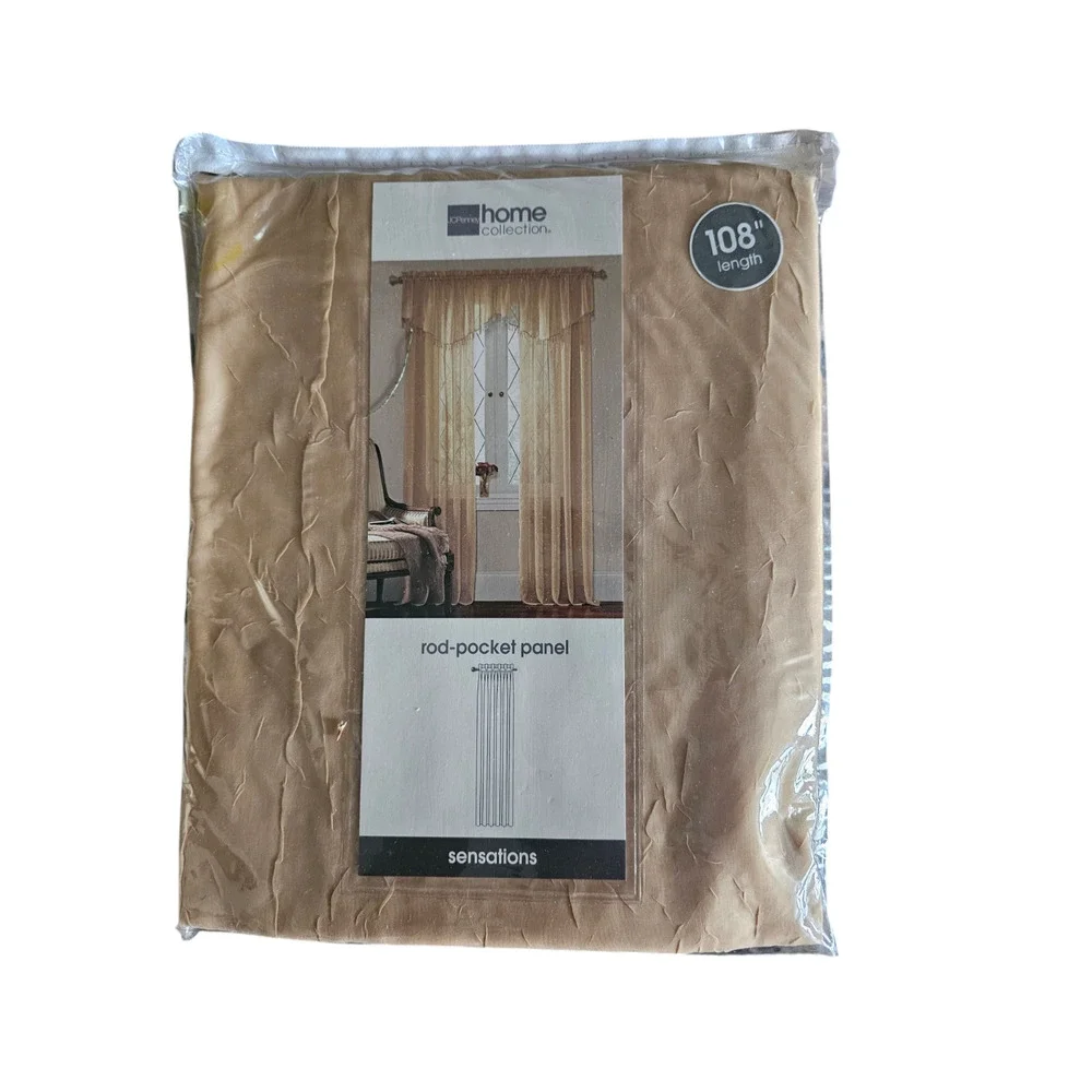 JCPenney Home Sensations curtain panel Lot of 4 Gold NEW